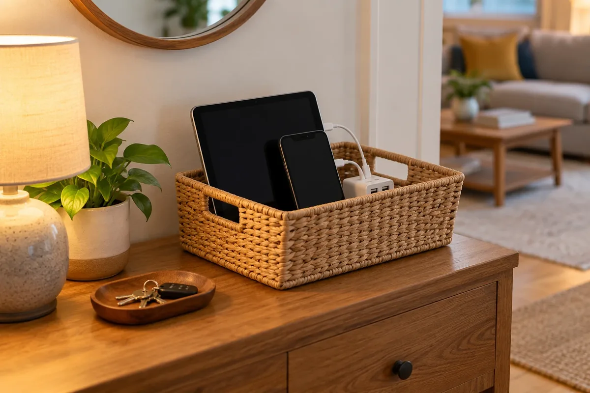 Appareils électroniques posés dans un lieu de dépôt commun, hors de la chambre