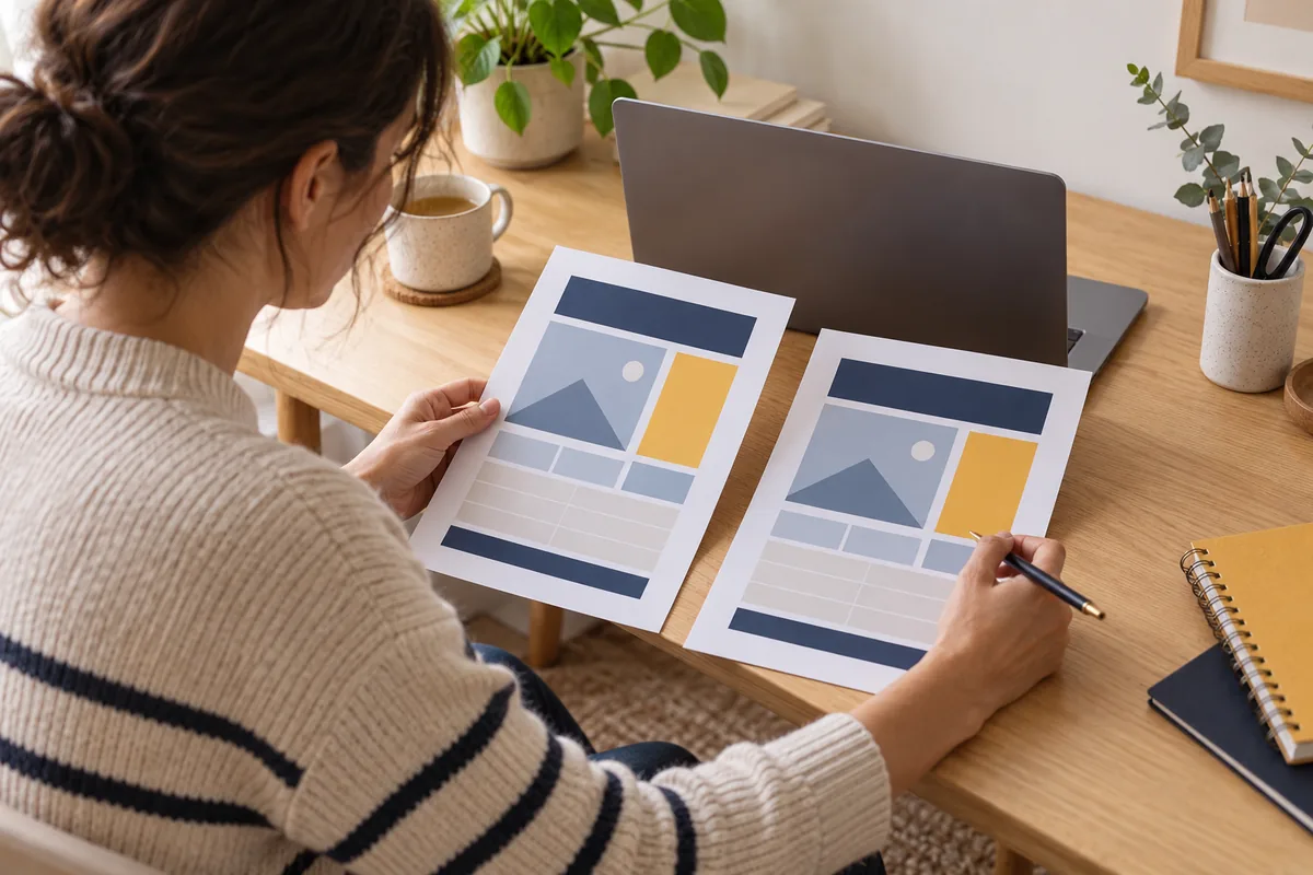 Comparaison de deux mises en page identiques pendant la traduction d’un document