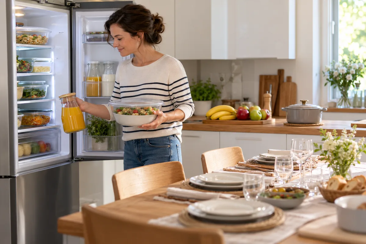 Préparations froides sorties au dernier moment pour un brunch préparé la veille