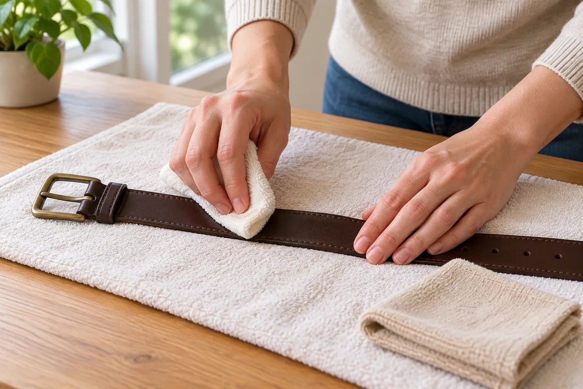 Ceinture nettoyée par petite zone avec très peu d’eau